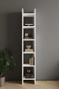 5 RAFLI KİTAPLIK BEYAZ